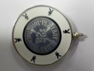 Playboy Club International $25 Silver Jubilee Chip with Frame Pendant 3