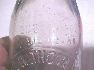 Dr.  Thomas 9th And Elm St Scranton Pa Burshells Milk Bottle Scarce Circa 1910