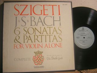 Vanguard Bg 627/9 Js Bach 6 Violin Sonatas/partitas Szigeti 3lp Vg,  To Nm