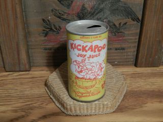 Rare Old Dogpatch USA Kickapoo Joy Juice Al Capp Li’l Abner Soda Pop Can Nugrape 3