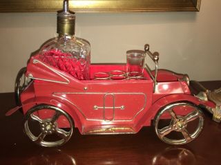 Vintage Musical Decanter Model T Ford Car Red “around The World In 80”