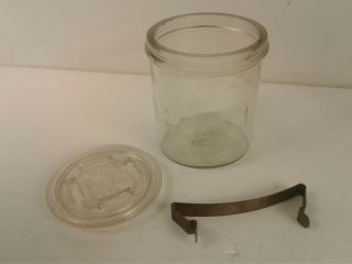 Rare vintage Fowlers Vacola No.  30 size glass preserving jar with lid 2