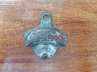 Vintage Coca - Cola Starr X Stationary Bottle Opener Made In Usa