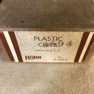 Vintage Set Of Horn Plastic Poker Chips