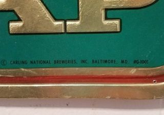 Vintage Canadian Red Cap Imported Cream Ale Carling Breweries Baltimore Bar Sign 2