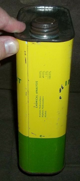 vintage rare john deere implement paint thinner can 3