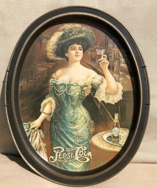 Vtg Pepsi Cola Tray By Fabcraft Frenchtown Jersey Gibson Girl 14 " X 11.  5 "
