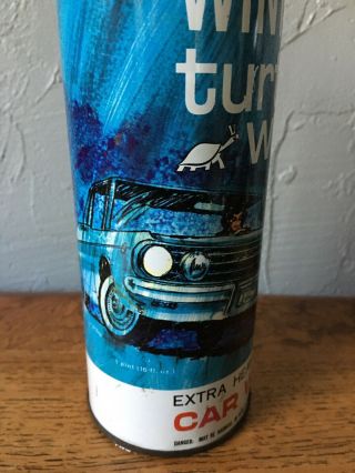Vintage WINTER Turtle Wax Can 1960’s Car Tin Litho 1964 Chicago Empty 5