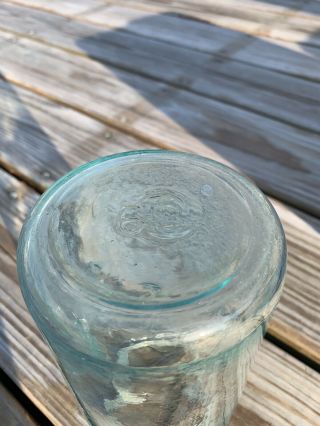 KEYSTONE Mason Fruit Jar SHARP Quart HEAVILY WHITTLED 3