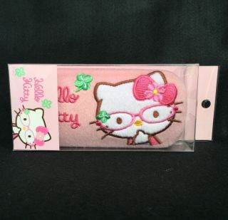 Auth Hello Kitty Sanrio Eyeglasses Case Pink Only In Japan Limited Kawaii Clover
