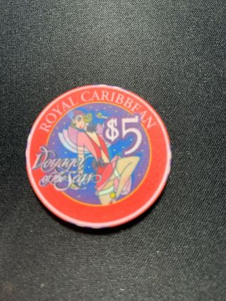 Royal Caribbean - Voyager Of The Seas $5 Casino Chip " Flapper "