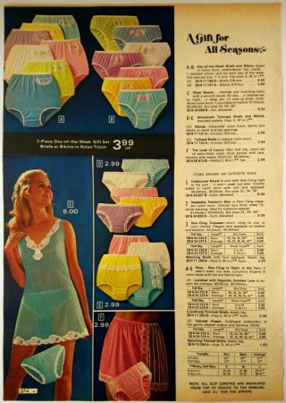 1970 Vintage Paper Print Ad Brief Bikini Slip Lady Undies Lingerie Underwear