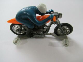 Vintage Hot Wheels Rumblers Diecast Rip Snorter Motorcycle W/ Rider Mattel