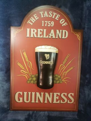 Guinness Extra Stout Taste Of Ireland 1759 Decorative Wooden 3d Beer Pub Sign