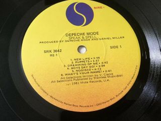 Depeche Mode Speak & Spell Vinyl LP 3