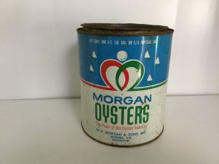 Vintage Morgan Oyster Can