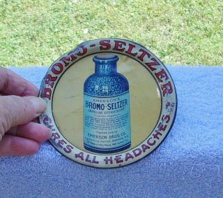 Antique/vintage Bromo Seltzer Small Tray - - Emerson Drug Co. ,  Baltimore,  Md.