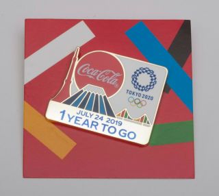 2020 Tokyo Olympic Coca Cola - 1 Year To Go - Pin Badge Japan Coke Collectible