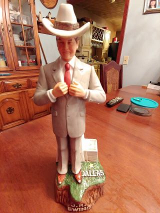 1980 J.  R.  Ewing Decanter/music Box,  15”,  By Mccormick Distilling Co.  Dallas Song