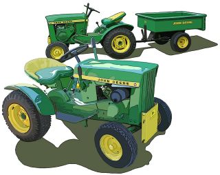 John Deere Model 110 Lawn And Garden Tractor A Richard Browne Canvas Art Print
