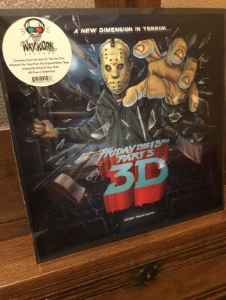 Friday The 13th “part 3” Lenticular Cover Colored Vinyl.  Waxwork Records