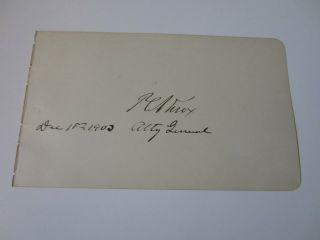 Philander C.  Knox Autographed Album Page As Attorney General 1903