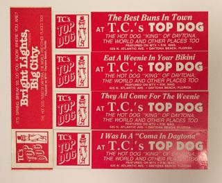 5 Vintage T.  C.  ' s Top Dog Bumper Stickers And Mini Poster 4