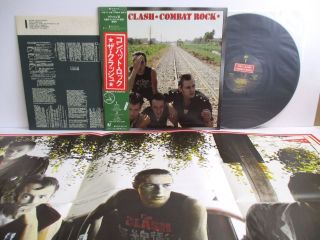 Clash Combat Rock Lp Vinyl Japan Epic Sony 25.  3p - 353 W/ Obi,  Poster