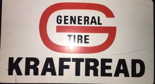 General Tire Heavy Metal Sign Display Oil Gas Auto Car 2