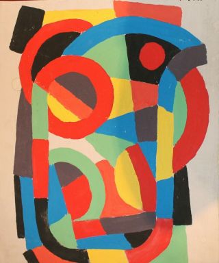 Russian Avant Garde Cubist Oil Painting,  Signed I.  Kliun