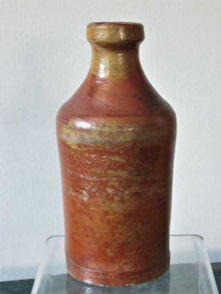 Stoneware Ink Bottle; Mottled Salt Glaze