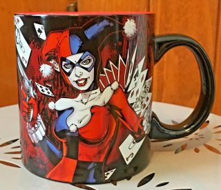 Dc Comics Batman Fancy Harley Quinn Double - Sided 16 Oz Ceramic Mug