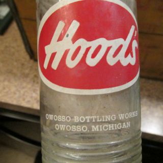 Owosso,  Mich.  HOODS Owosso Bottling Wooden Crate & 2 Bottles MICHIGAN MI 2