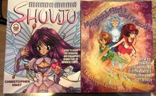 2 Books.  Manga Mania Shoujo.  Christopher Hart Drawing & Magical Girls.