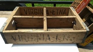 2 Virginia Etna Mineral Springs Bottle Crates