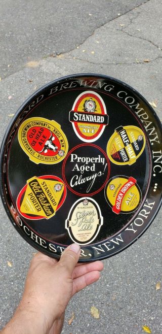 Antique Vintage Standard Brewing Co Beer Tray 1950