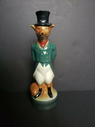 Vintage Jim Beam Sly Fox Decanter Rare Green 1960 