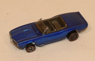 1968 Mattel Hot Wheels Redline Custom Firebird Us Blue With Black Interior
