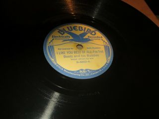 78rpm Bluebird 6862 Boots,  His Buddies,  Jealous V / I Like You Best Of All V,