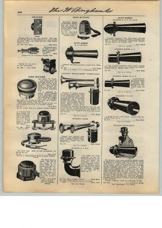 1931 Paper Ad Sparton Bugle Chime Car Auto Horn Store Display Stand