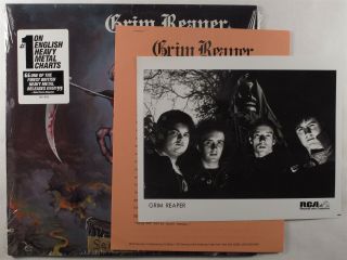 Grim Reaper See You In Hell Rca Lp Nm Shrink Promo W/ Press Kit