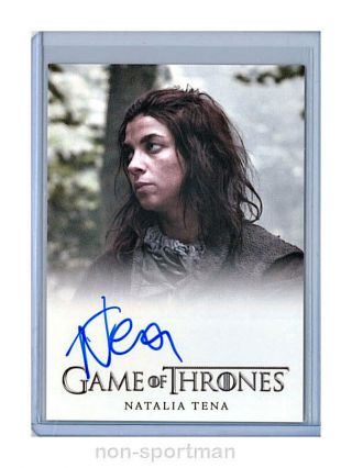 Game Of Thrones Season 3 Natalia Tena Autograph