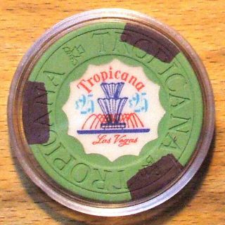 $25.  Tropicana Casino Chip - 1972 - Las Vegas,  Nevada - Fountain Chip