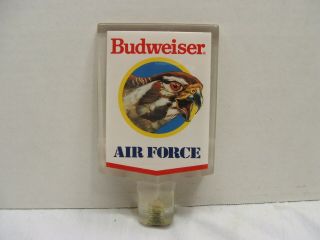 Vintage Budweiser Air Force Beer Tap Handle Tapper Lucite Falcon Mascot