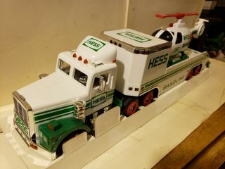 Hess 1995 Toy Truck Helicopter Amerada Gasoline