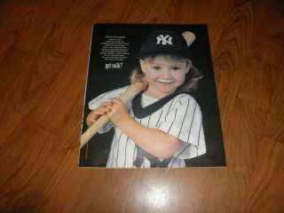 Julianna C.  Rauf - Adorable Litte Yankee Fan - Got Milk Ad - 2001