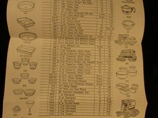 Vintage advertising Brochure Pyrex order form price ovenware glass dishes 1949 3