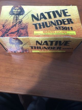 Vintage Native Thunder Firework Firecracker Labels 2 Box Labels
