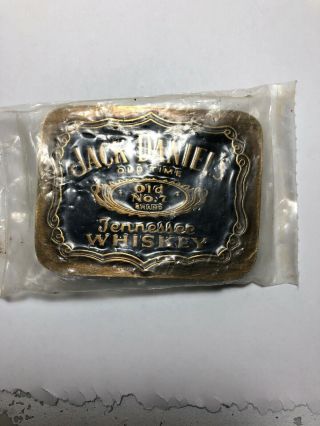 1993 Jack Daniels Old No.  7 Tennessee Whiskey Brass Belt Buckle