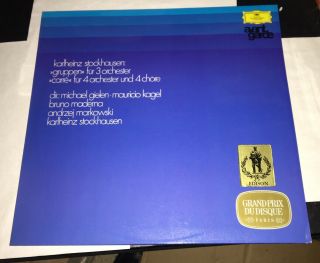 Karlheinz Stockhausen Gruppen Für 3 Orchester 1968 Avantgarde German Import